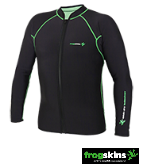 Frogskins Long Sleeve Full Zip Paddling Top - Men - Next Level Kayaking - Hobart Tasmania Thermal