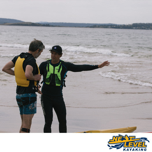 Next Level Kayaking's 1 on 1 paddling and skills lesson Hobart Tasmania