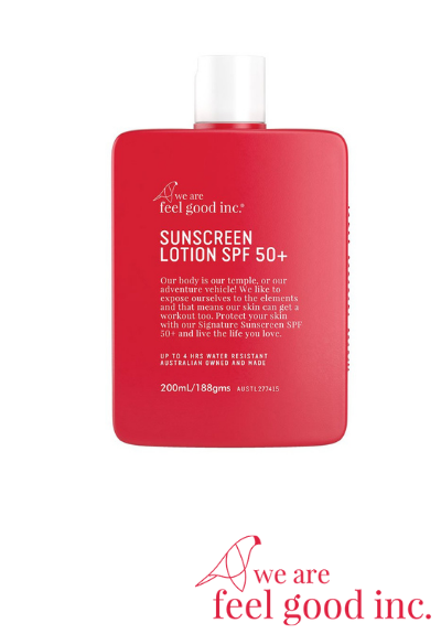 we are feel good inc Signature Sunscreen Lotion SPF 50+ 200ml - Next Level Kayaking - Hobart Tasmania Australia Paddling Coaching Shop Sunsmart