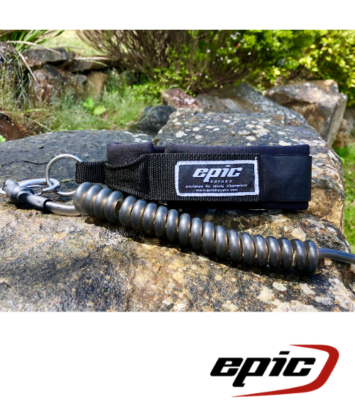 Epic Leg Leash - Charcoal - Next Level Kayaking - Hobart Tasmania Australia Paddling Coaching Shop