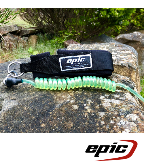 Epic Leg Leash - Light Green - Next Level Kayaking - Hobart Tasmania Australia Coaching Paddling Shop