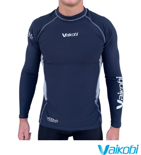 Vaikobi V COLD Hydroflex Top - Navy - Next Level Kayaking - Hobart paddling coaching shop