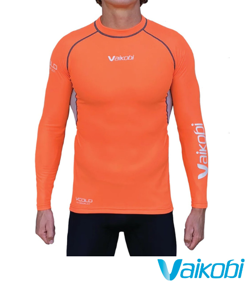 Vaikobi V COLD HYDROFLEX TOP - ORANGE - Next Level Kayaking, Hobart Tasmania Australia, Coaching Paddling Shop