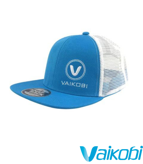 Vaikobi Youth SnapBack Flat-Brim Cap - Aqua