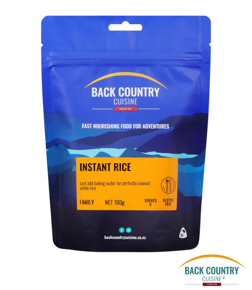 Back Country Cuisine Freeze Dried Instant Rice - Next Level Kayaking, Coaching Paddling Shop Packraft Camping Food Nutrition, Hobart, Tasmania, Australia