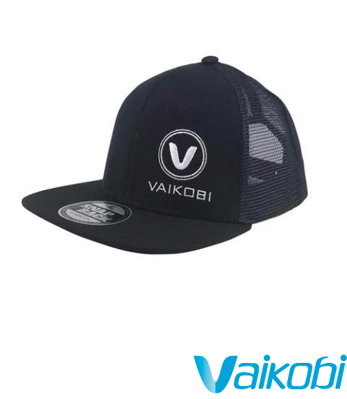 Vaikobi Youth SnapBack Flat-Brim Cap - Black