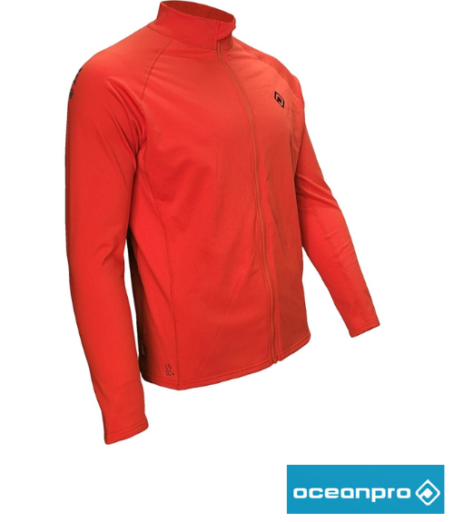 Oceanpro 2TF Zip Thermal Rashie - Red - Next Level Kayaking