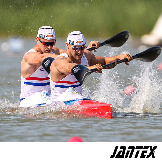 Schofield and Heath paddling with Gamma RIO Jantex Paddles Jantex Gamma RIO Medium Minus Paddle Australia Flexi Soft Adjustable Shaft Next Level Kayaking Tasmania Hobart Coaching