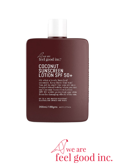 we are feel good inc Coconut Sunscreen Lotion SPF 50+ 200ml
