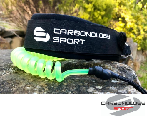 Carbonology Sport 2 Piece Leg Leash - Fluro Green
