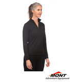 Mont Power Dry L/S Zip Polo Women - BLACK - Next Level Kayaking Coaching Paddle Shop Hobart Tasmania 